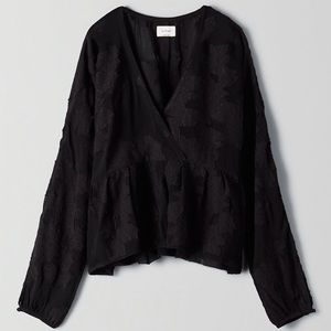 Aritzia Wilfred Peplum Blouse